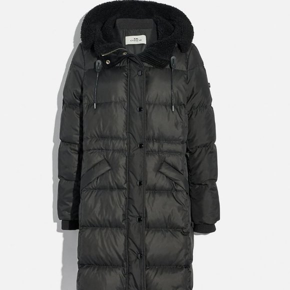 Coach Womens long puffer down jacket Coat - Picture 1 of 9